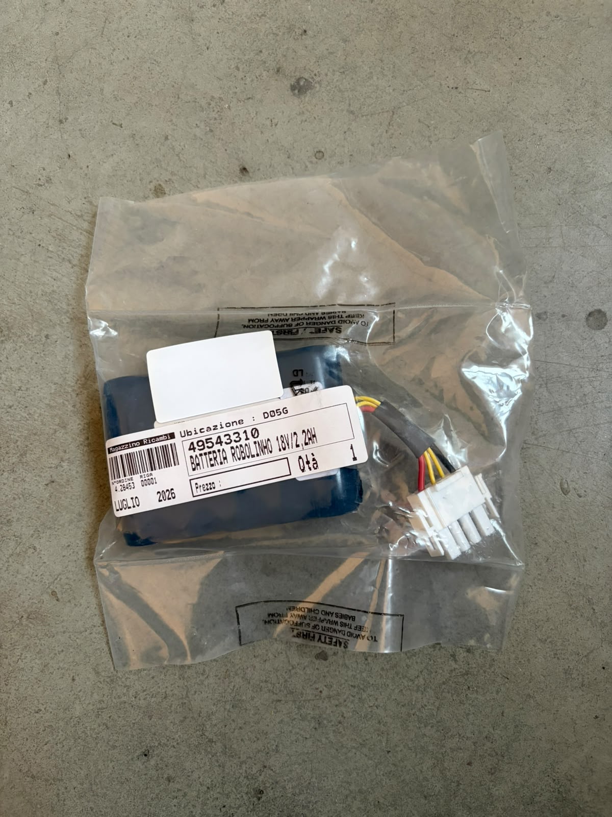 BATTERIA ROBOLINHO 18V/2,2 AH